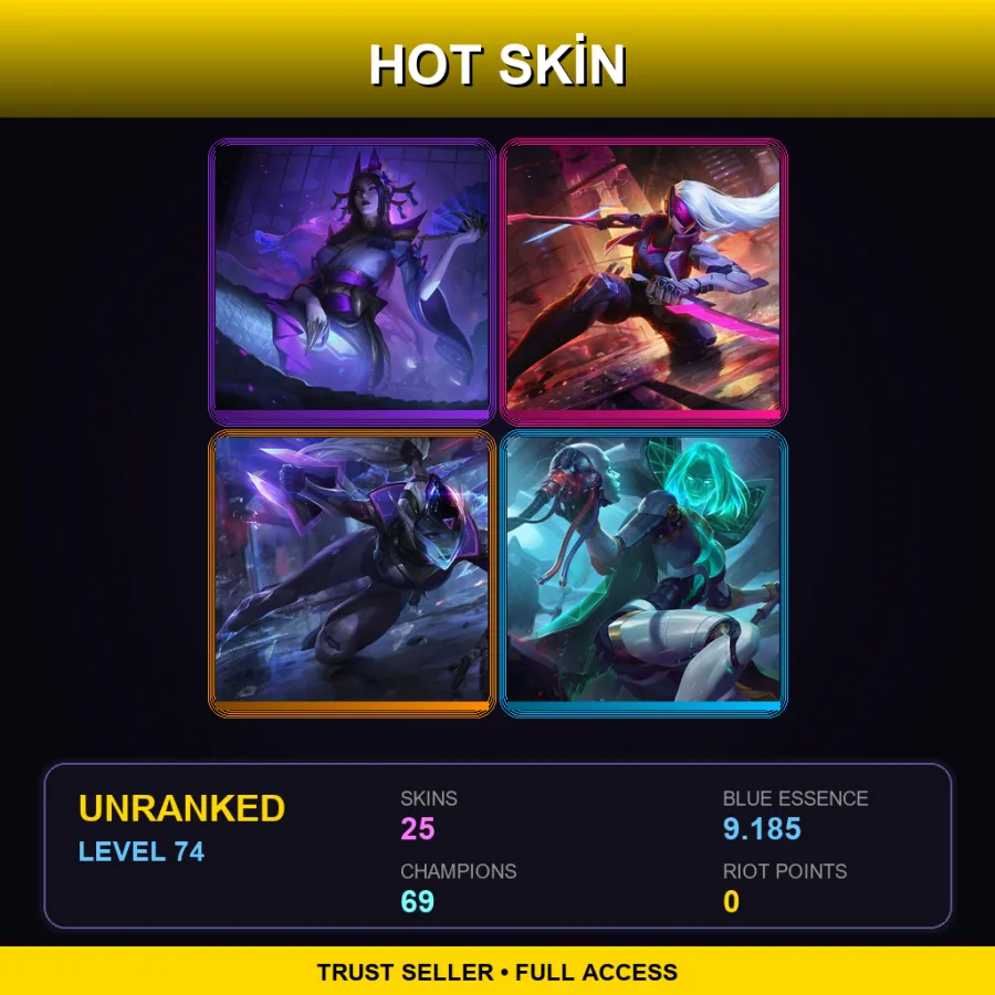 TR | Lv74 | Unranked | 25 Skin | 69 Champ