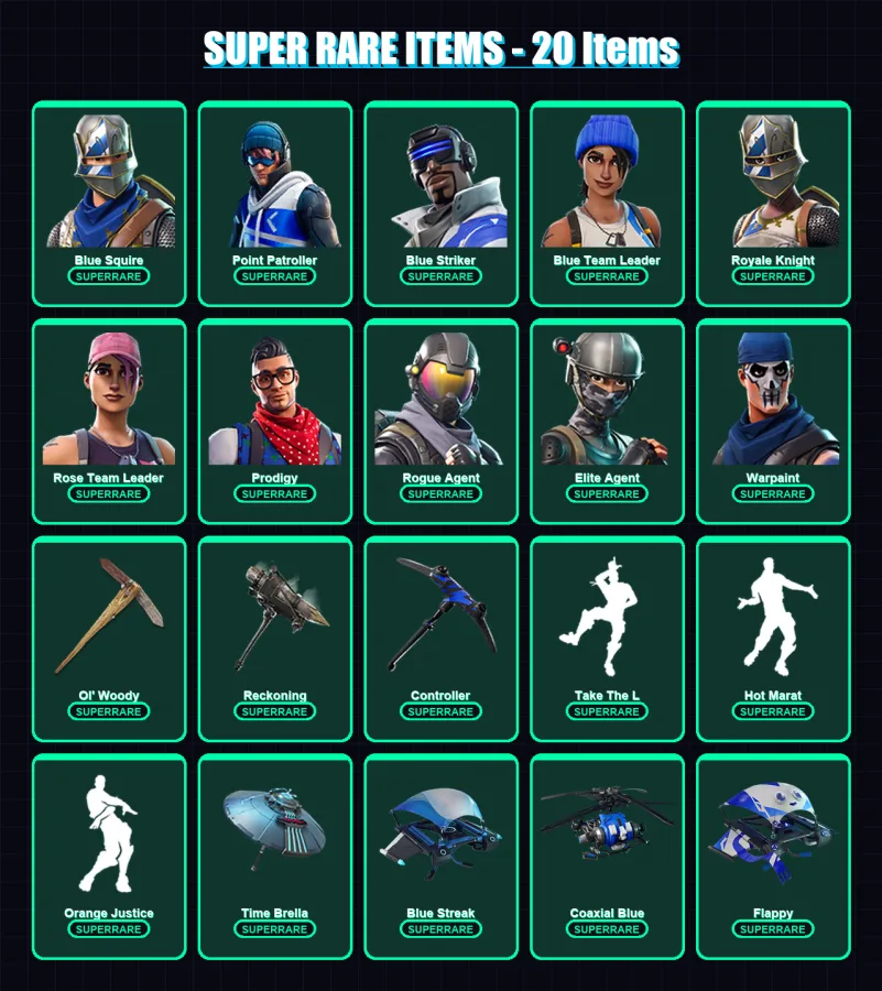 [PS4/PS5/XBOX/PC] | Blue Squire | Point Patroller | Blue Striker | 58 skin | Lv1109