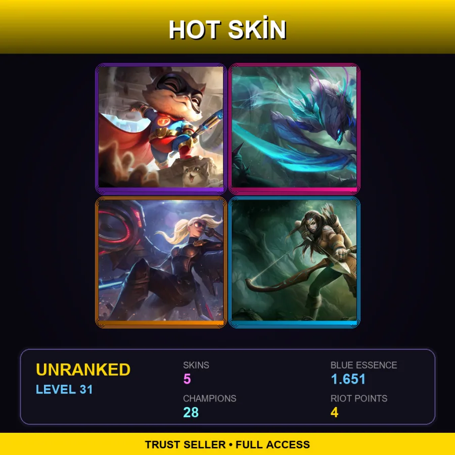 BR | Lv31 | Unranked | 5 Skin | 28 Champ