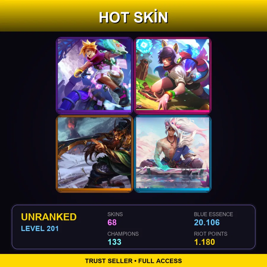 TR | Lv201 | Unranked | 68 Skin | 133 Champ — Drx Ashe
