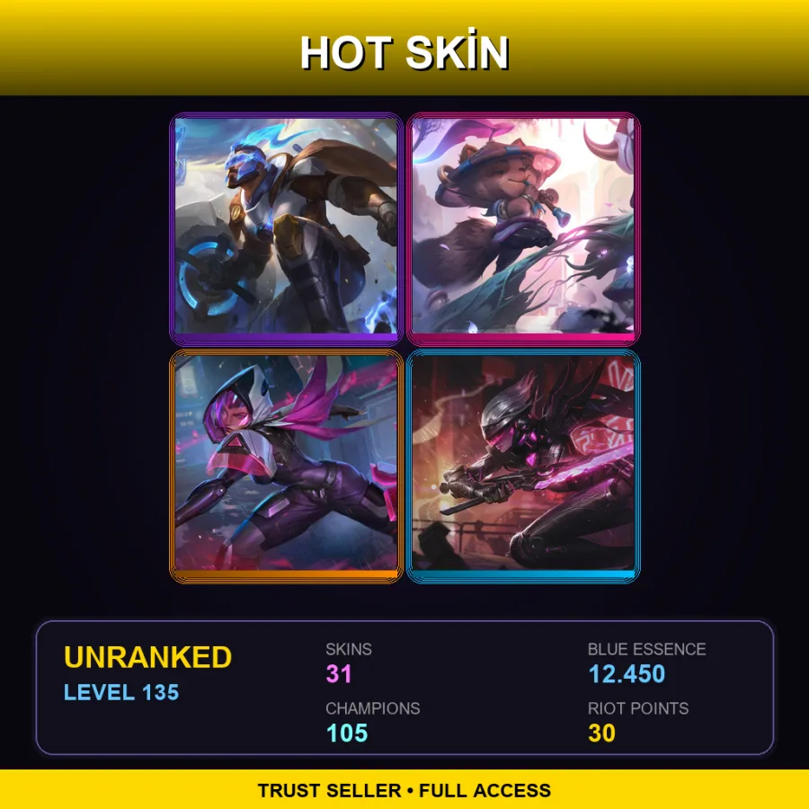BR | Lv135 | Unranked | 31 Skin | 105 Champ