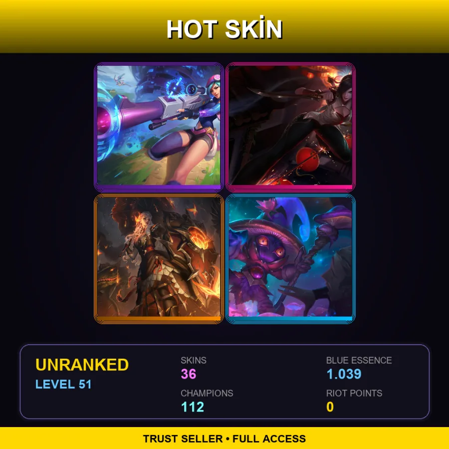 VN | Lv51 | Unranked | 36 Skin | 112 Champ — Star Guardian Rell