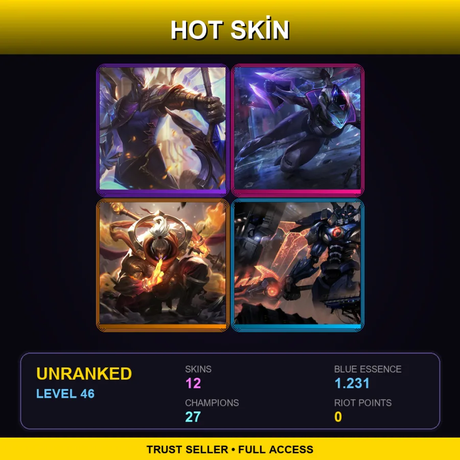 BR | Lv46 | Unranked | 12 Skin | 27 Champ