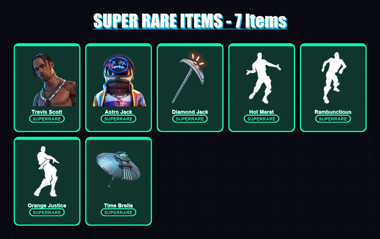 [PC/PSN] | Travis Scott | Astro Jack | Drift | Gear Specialist Maya | Carbide | 24 skin | 19 pickaxe | 21 emote | 23 glider | Lv302