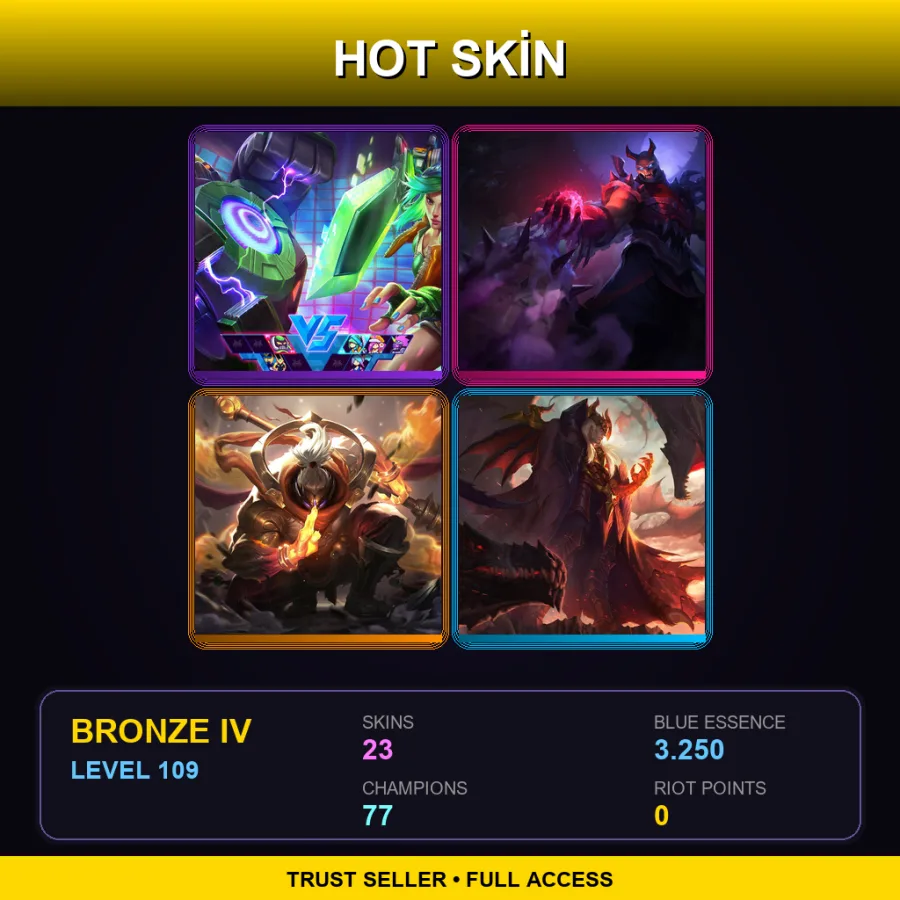 LAS | Lv109 | Bronze IV | 23 Skin | 77 Champ