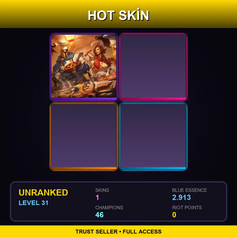 TR | Lv31 | Unranked | 1 Skin | 46 Champ