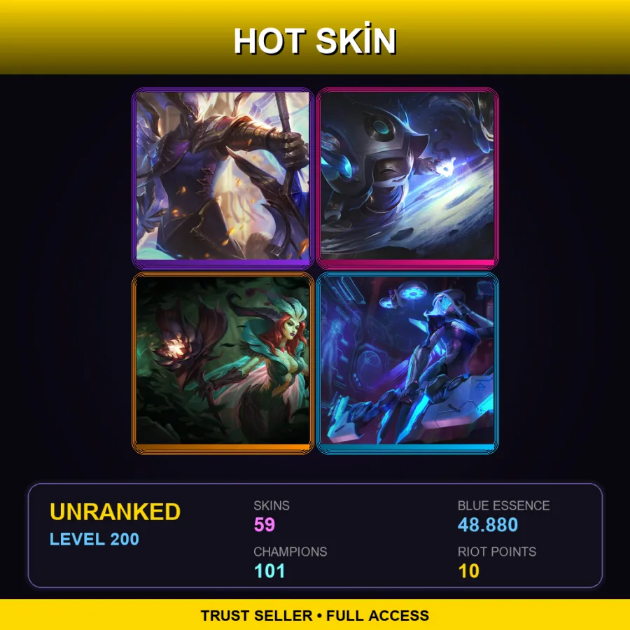 BR | Lv200 | Unranked | 59 Skin | 101 Champ