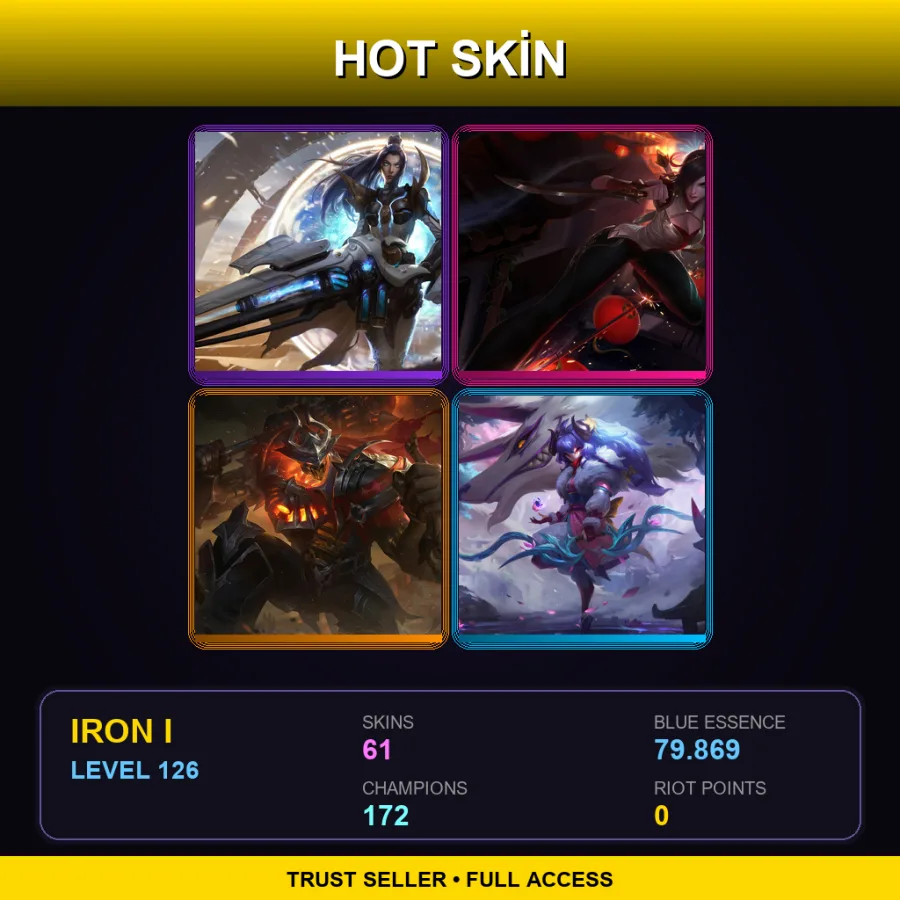 VN | Lv126 | Iron I | 61 Skin | 172 Champ