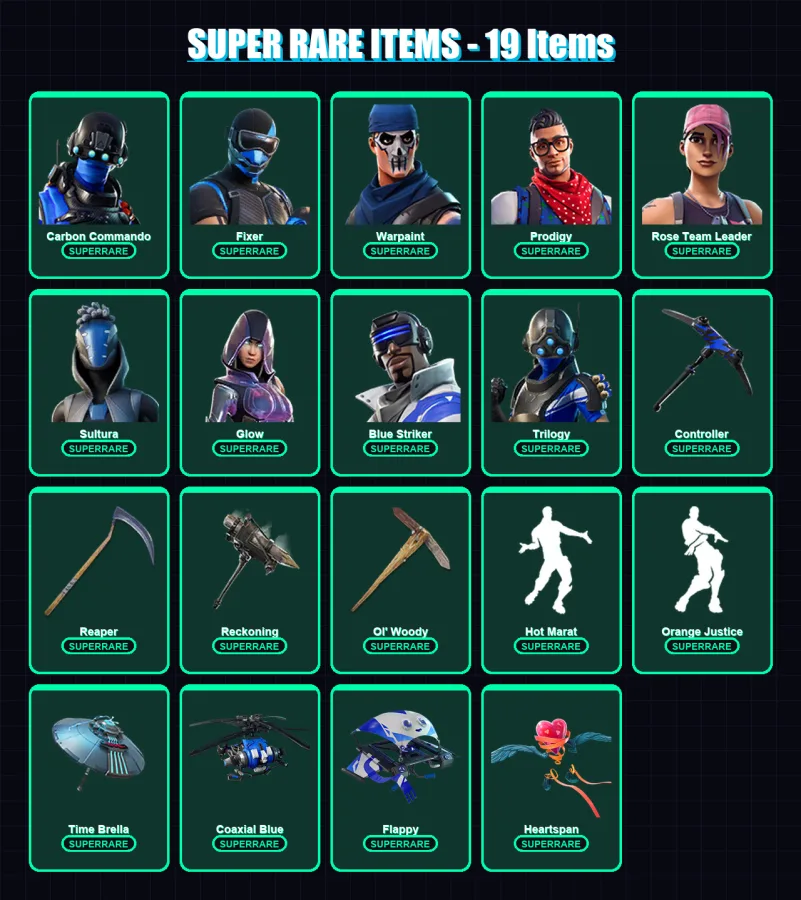 [PC/XBOX/PSN] | Carbon Commando | Fixer | Warpaint | Prodigy | Rose Team Leader | 259 skin | 297 pickaxe | 264 emote | 224 glider | Lv3548 — Fortnite account
