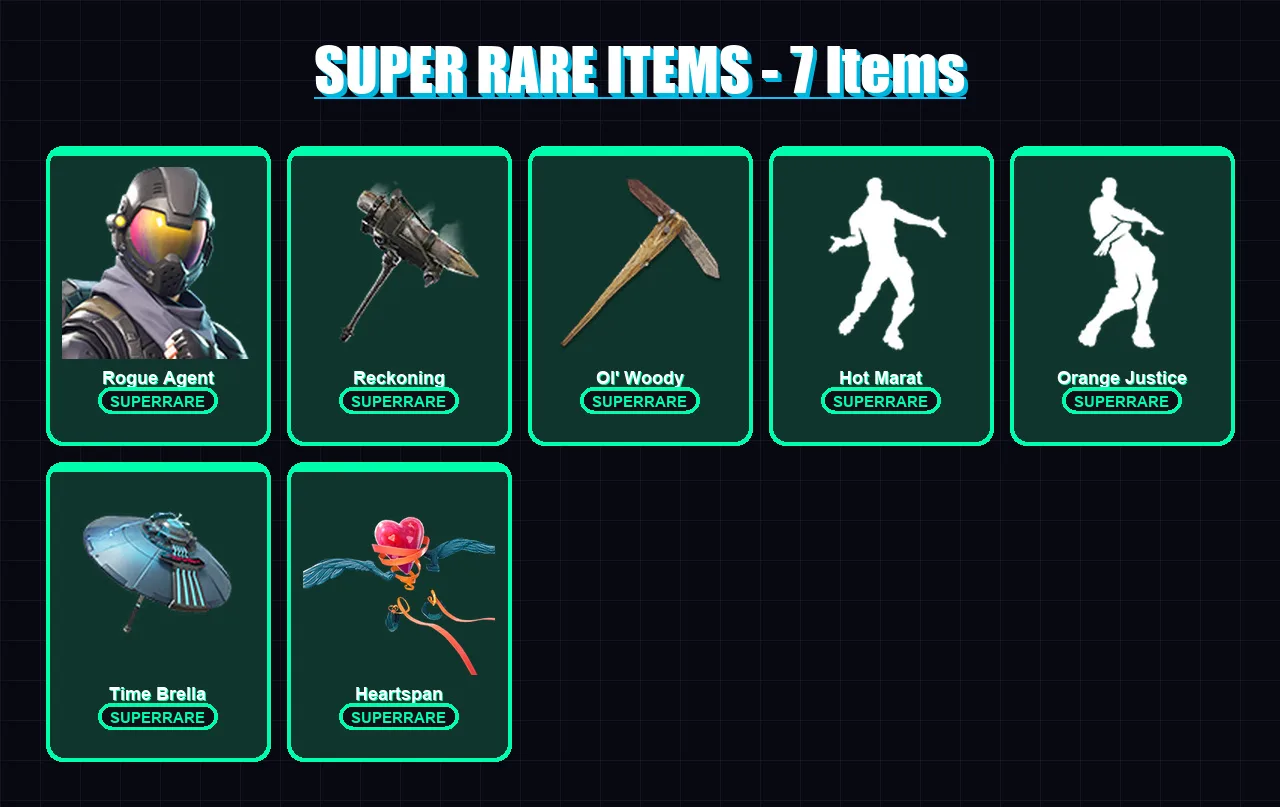 [PC/XBOX/PSN] | Rogue Agent | Calamity | Drift | Blackheart | Hybrid | 18 skin | 28 pickaxe | 29 emote | 32 glider | Lv545