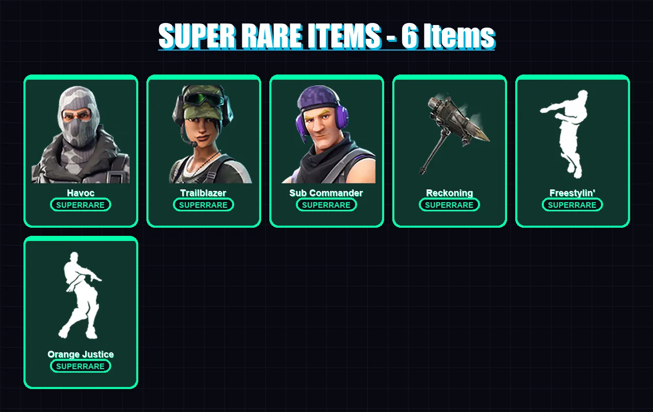 [PS4/PS5/XBOX/PC] | Havoc | Trailblazer | Sub Commander | Calamity | Midas | 56 skin | 70 pickaxe | 57 emote | 69 glider | Lv1015