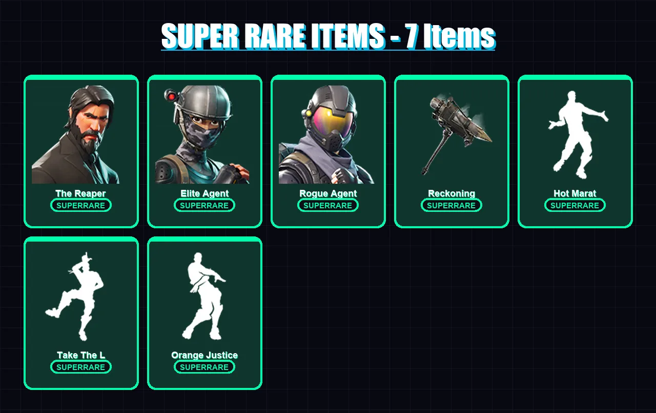 [PS4/PS5/XBOX/PC] | The Reaper | Elite Agent | Rogue Agent | Hybrid | Rox | 58 skin | 36 pickaxe | 61 emote | 42 glider | Lv541 — Fortnite account
