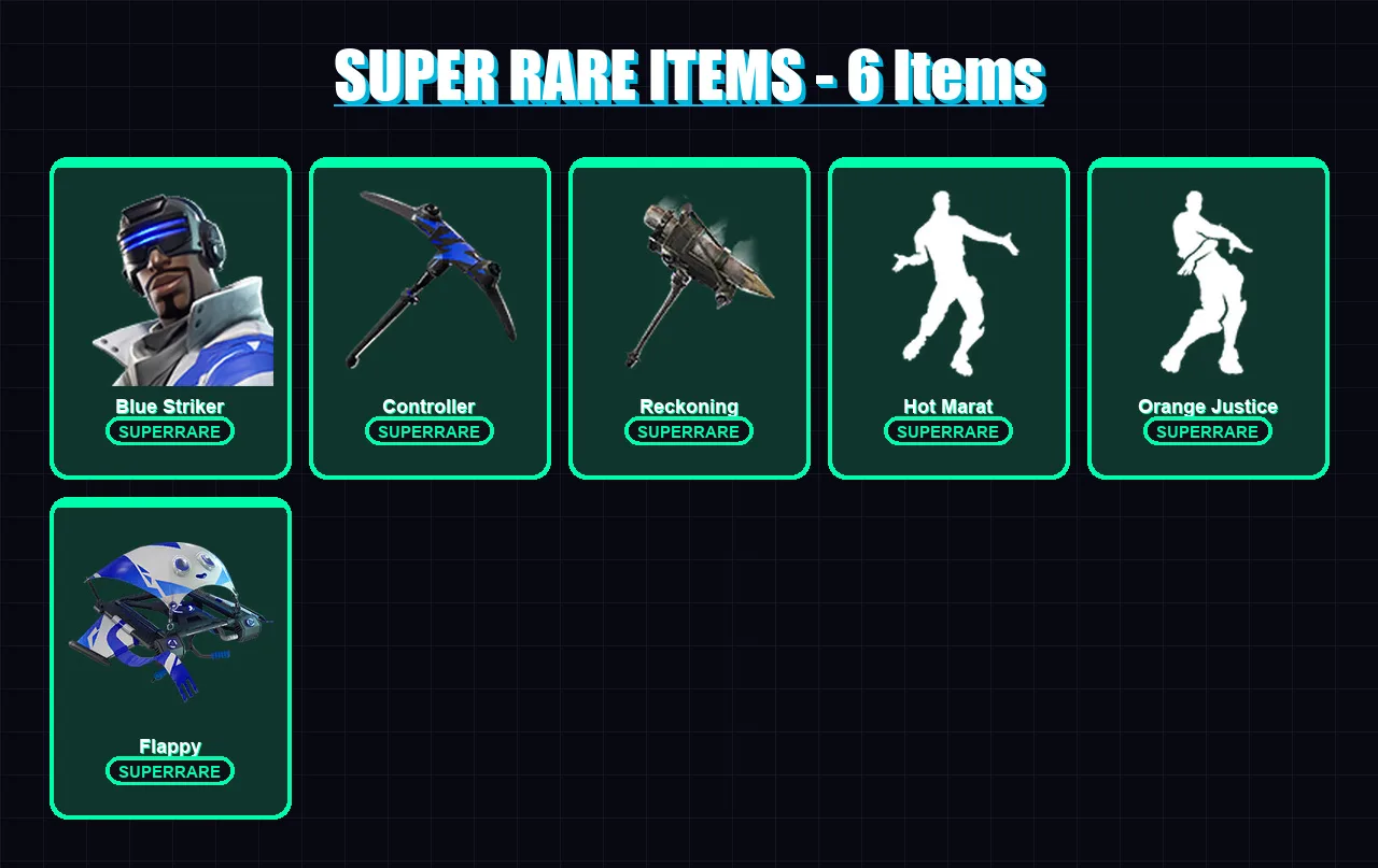 [PC/XBOX/PSN] | Blue Striker | A.I.M. | Dire | Drift | Enforcer | 19 skin | 12 pickaxe | 25 emote | 19 glider | Lv350