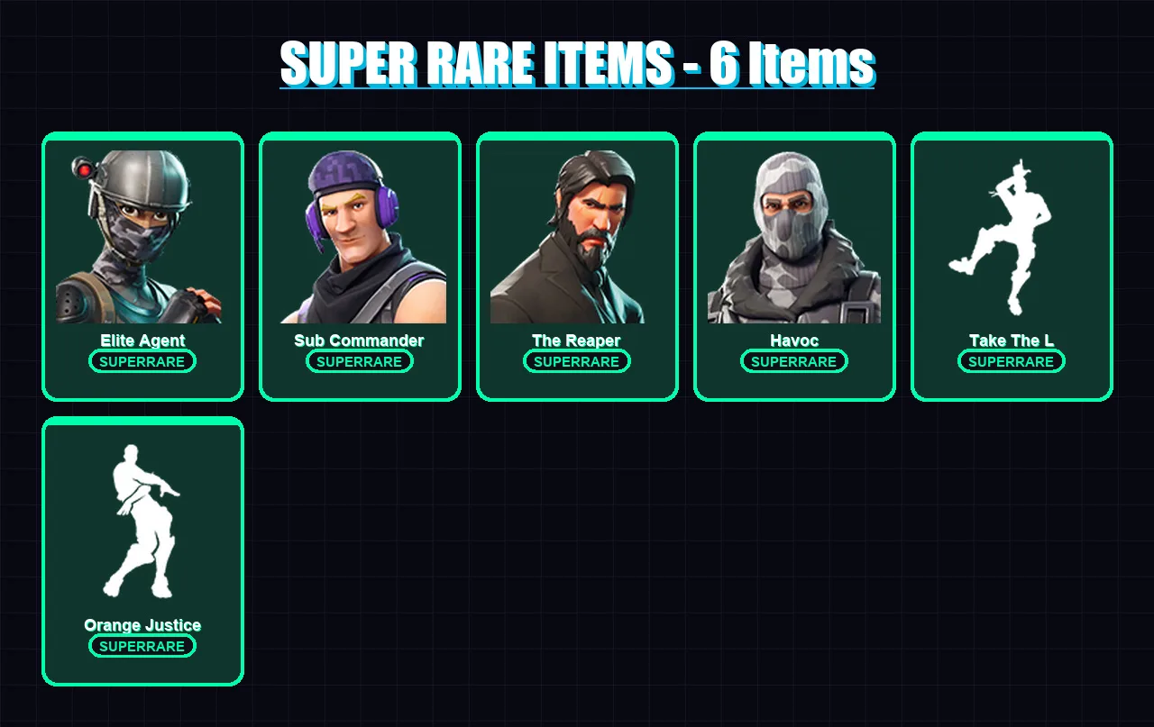 [PC/XBOX/PSN] | Elite Agent | Sub Commander | The Reaper | Havoc | Carbide | 11 skin | 7 pickaxe | 17 emote | 14 glider | Lv227