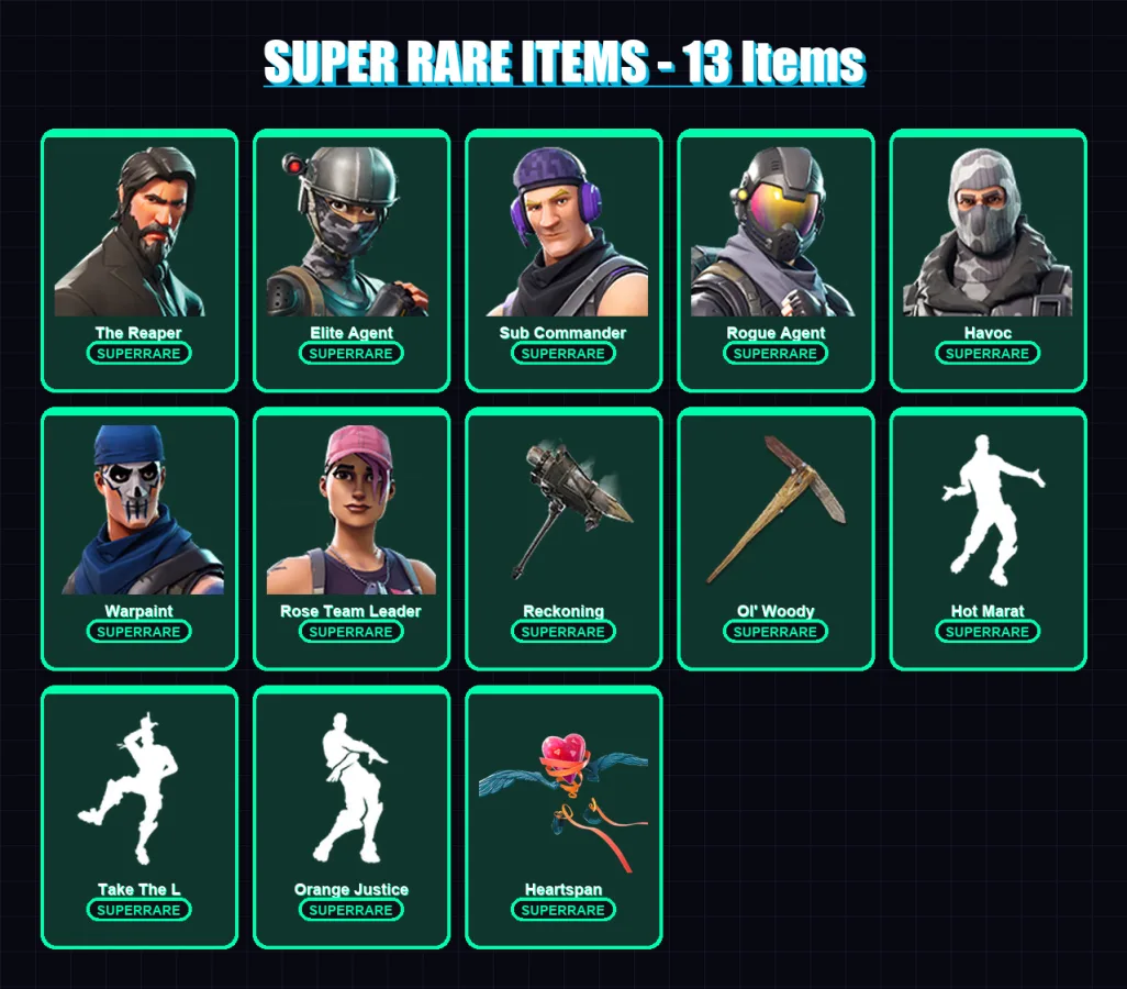 [PC/XBOX/PSN] | The Reaper | Elite Agent | Sub Commander | Rogue Agent | Havoc | 54 skin | 47 pickaxe | 63 emote | 54 glider | Lv672 — Fortnite account