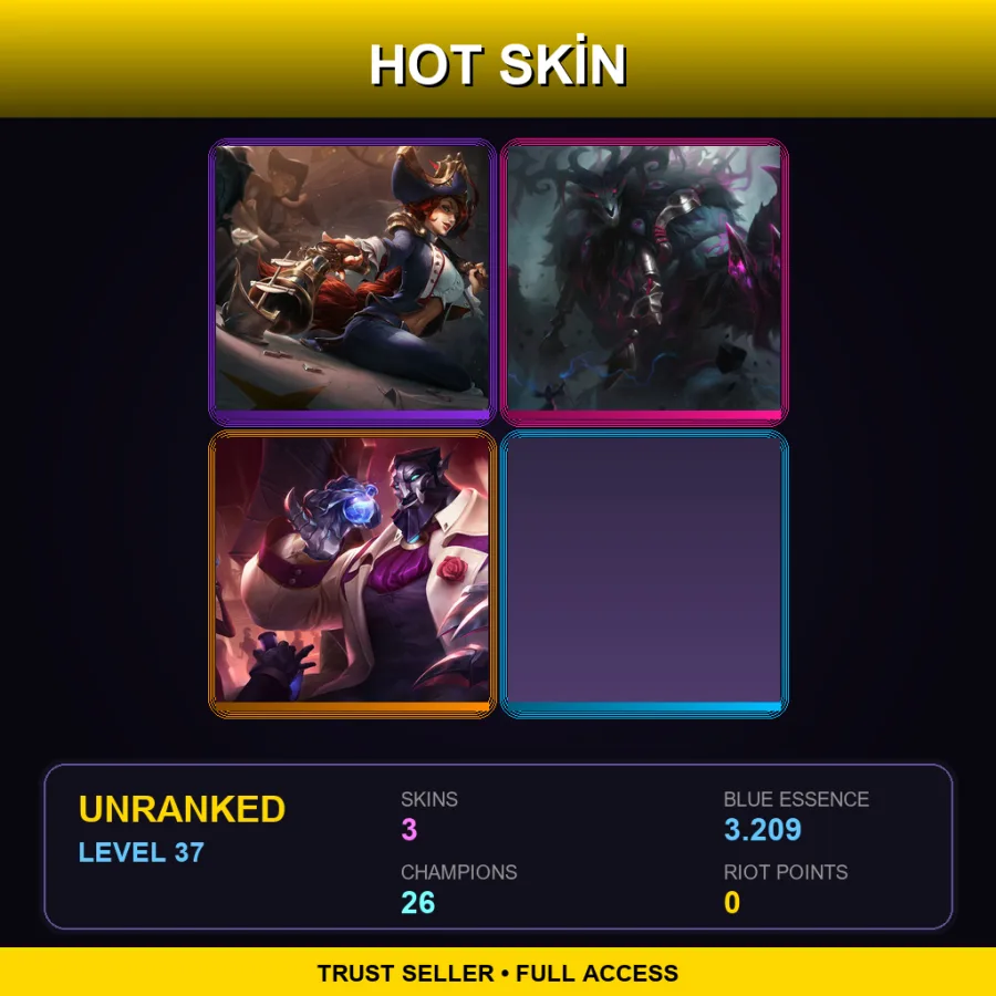 BR | Lv37 | Unranked | 3 Skin | 26 Champ