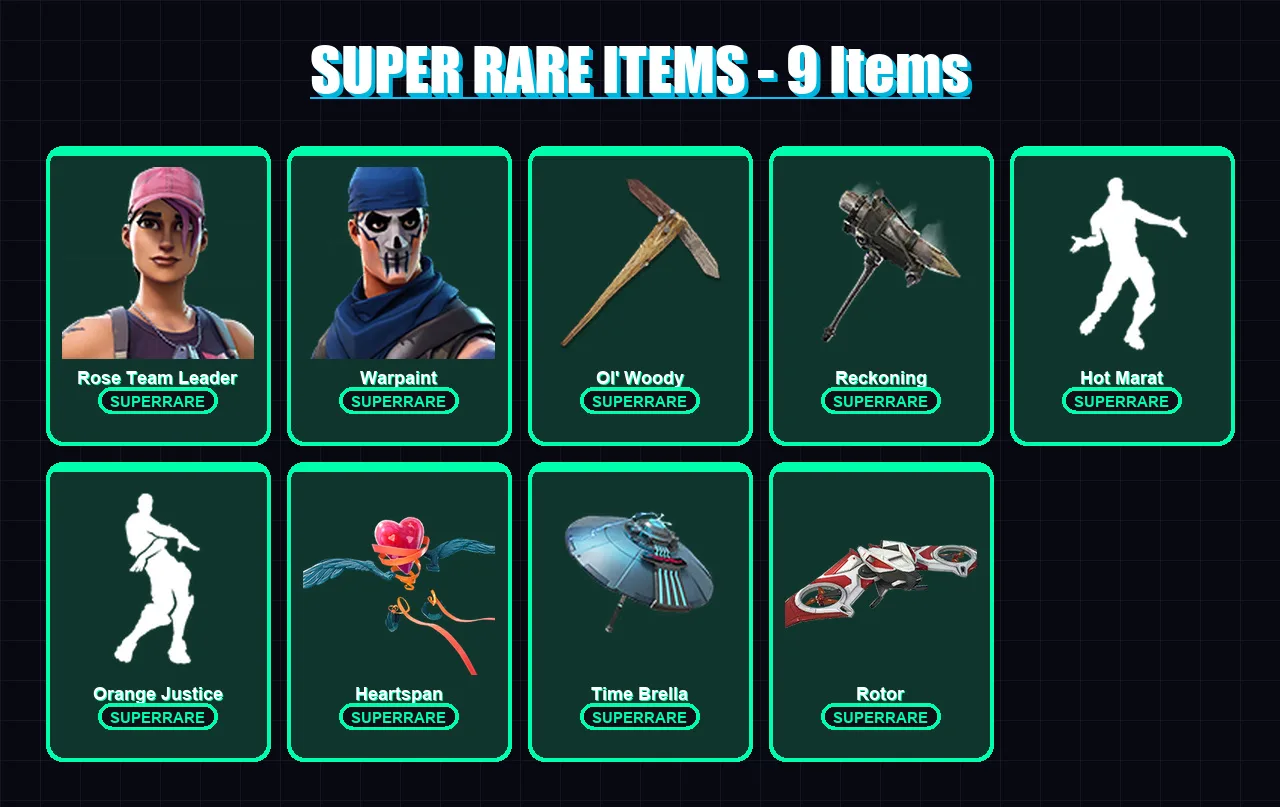 [PC/XBOX/PSN] | Rose Team Leader | Warpaint | Valeria | Drift | Spectra Knight | 131 skin | 105 pickaxe | 137 emote | 101 glider | Lv1372