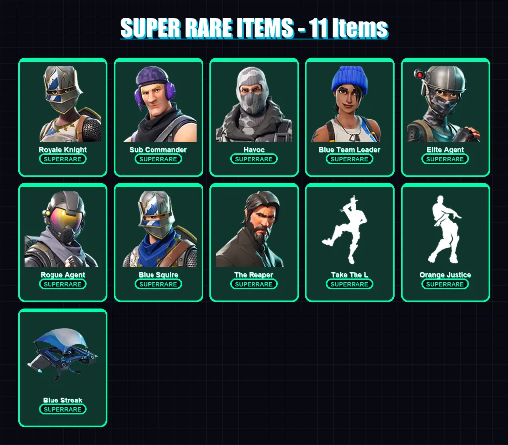 [PC/XBOX/PSN] | Royale Knight | Sub Commander | Havoc | Blue Team Leader | Elite Agent | 38 skin | 29 pickaxe | 50 emote | 43 glider | Lv842 — Fortnite account