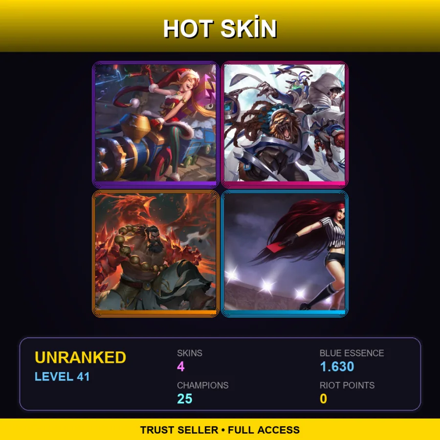 LAN | Lv41 | Unranked | 4 Skin | 25 Champ