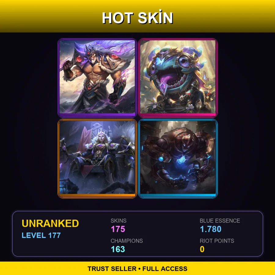 VN | Lv177 | Unranked | 175 Skin | 163 Champ