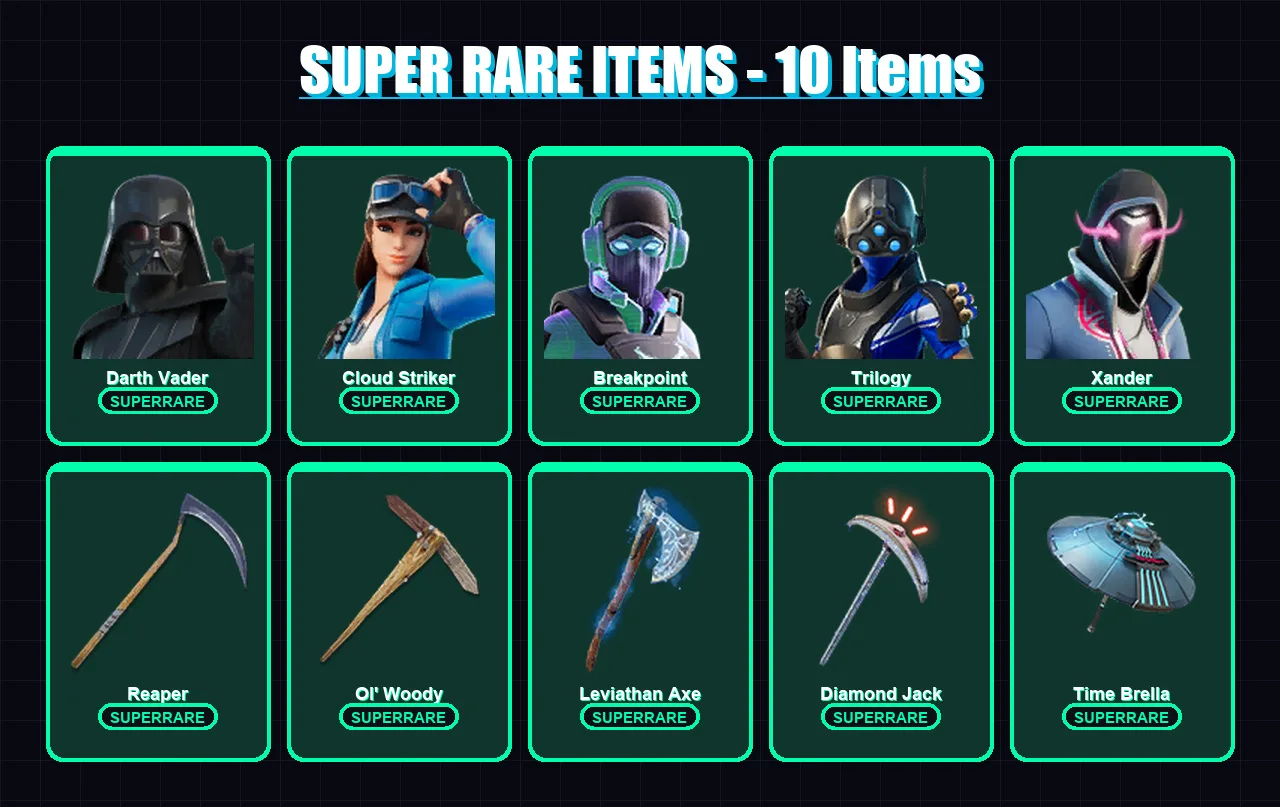 [PC/XBOX/PSN] | Darth Vader | Cloud Striker | Breakpoint | Trilogy | Xander | 205 skin | 231 pickaxe | 145 emote | 144 glider | Lv2831