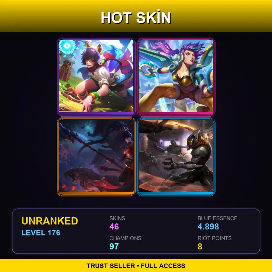 EUW | Lv176 | Unranked | 46 Skin | 97 Champ