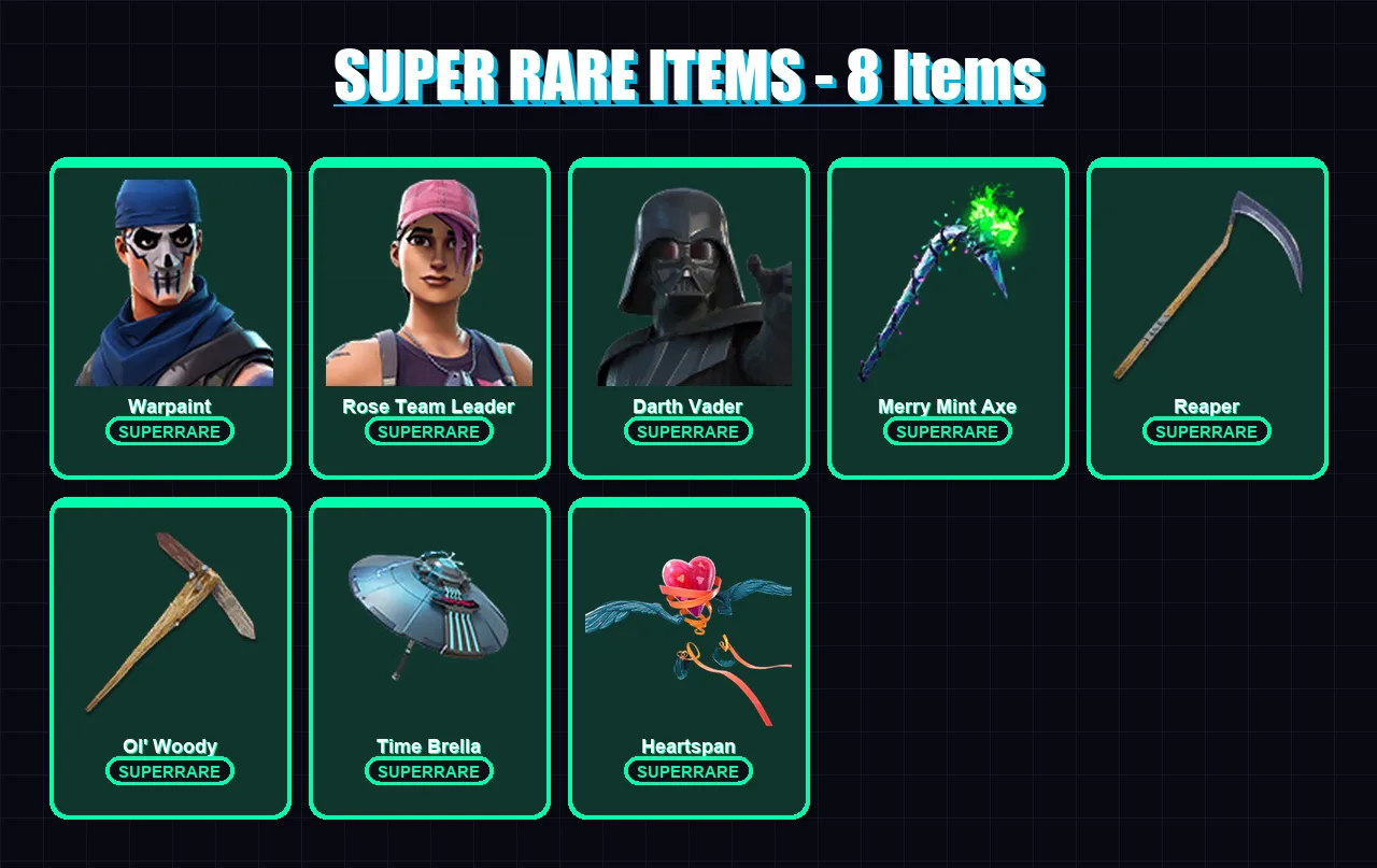[PC/XBOX/PSN] | Warpaint | Rose Team Leader | Darth Vader | Midas | Sentinel | 182 skin | 188 pickaxe | 175 emote | 146 glider | Lv2237 — Fortnite account