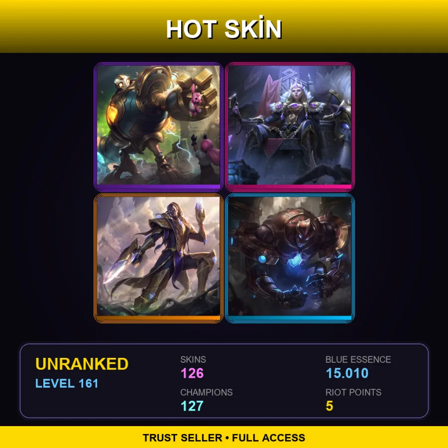 VN | Lv161 | Unranked | 126 Skin | 127 Champ