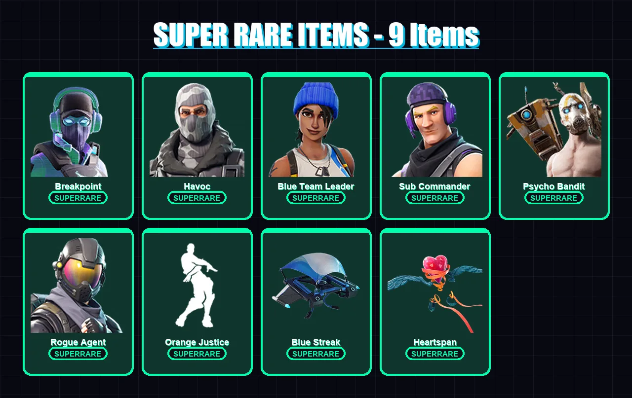 [PC/XBOX/PSN] | Breakpoint | Havoc | Blue Team Leader | Sub Commander | Psycho Bandit | 114 skin | 84 pickaxe | 77 emote | 79 glider | Lv1507 — Fortnite account