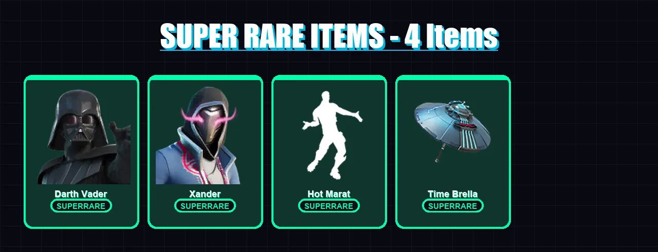 [PS4/PS5/XBOX/PC] | Darth Vader | Xander | Twyn | Catalyst | Spectra Knight | 204 skin | 243 pickaxe | 191 emote | 213 glider | Lv3557 — Fortnite account