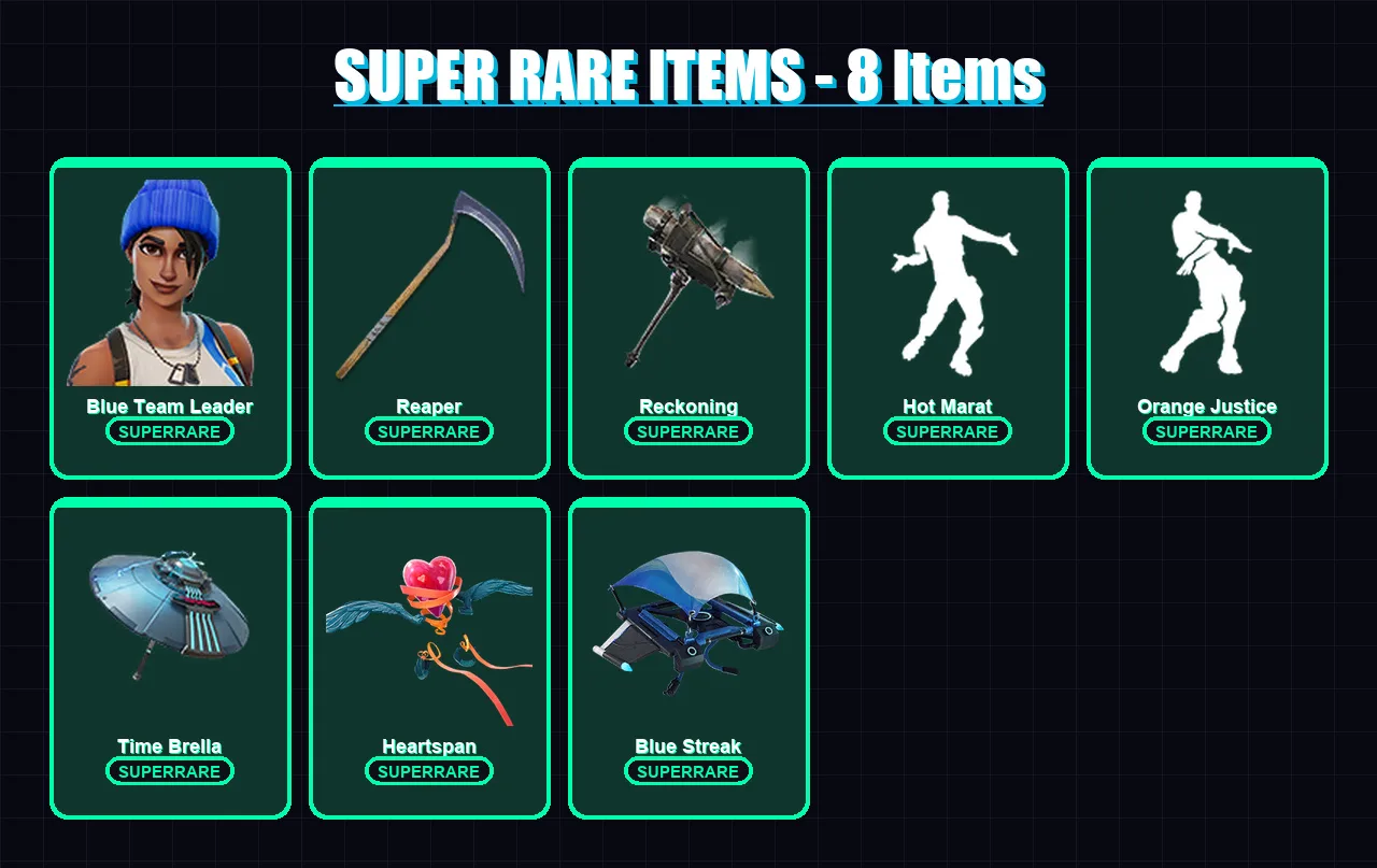 [PC] | Blue Team Leader | Era | Calamity | A.I.M. | Vendetta | 134 skin | 148 pickaxe | 122 emote | 141 glider | Lv2219