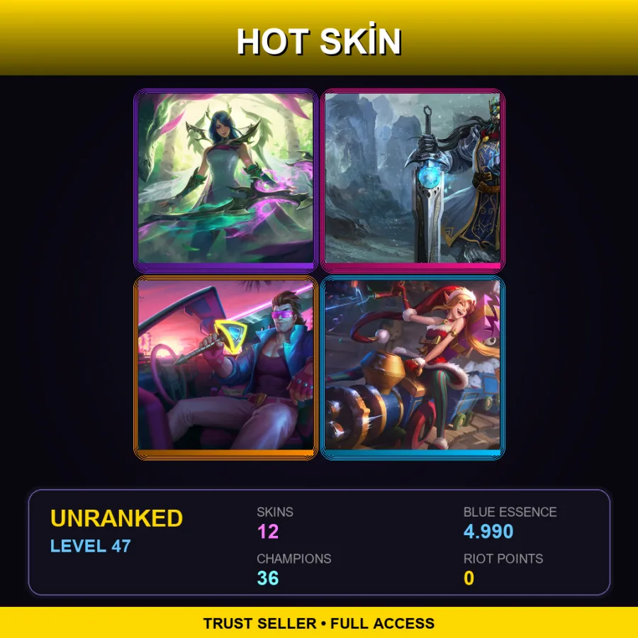 EUNE | Lv47 | Unranked | 12 Skin | 36 Champ