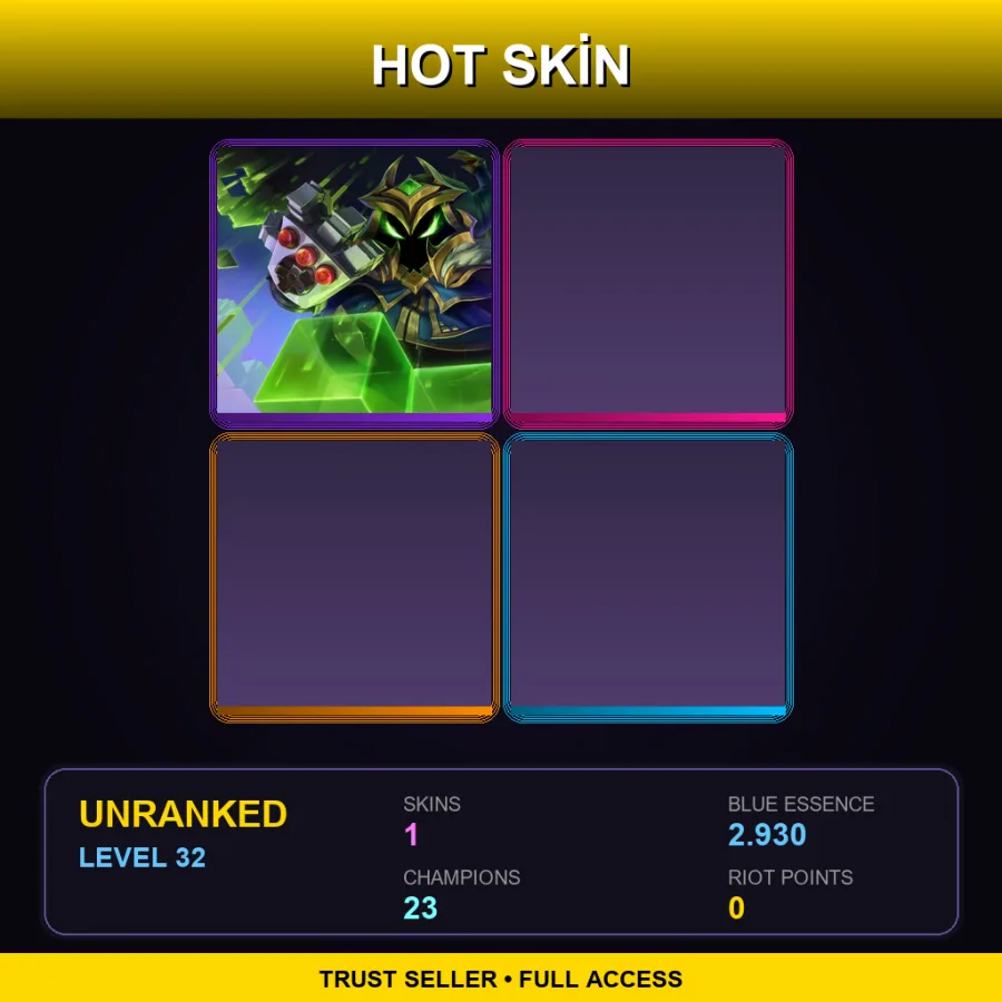 EUW | Lv32 | Unranked | 1 Skin | 23 Champ — Final Boss Veigar