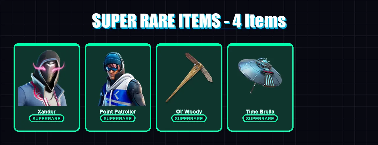 [PS4/PS5/XBOX/PC] | Xander | Point Patroller | Frozen Raven | Mandalorian | Predator | 74 skin | 113 pickaxe | 66 emote | 83 glider | Lv1595
