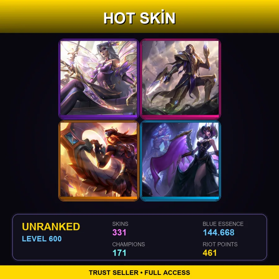 EUW | Lv600 | Unranked | 331 Skin | 171 Champ — Dunkmaster Darius
