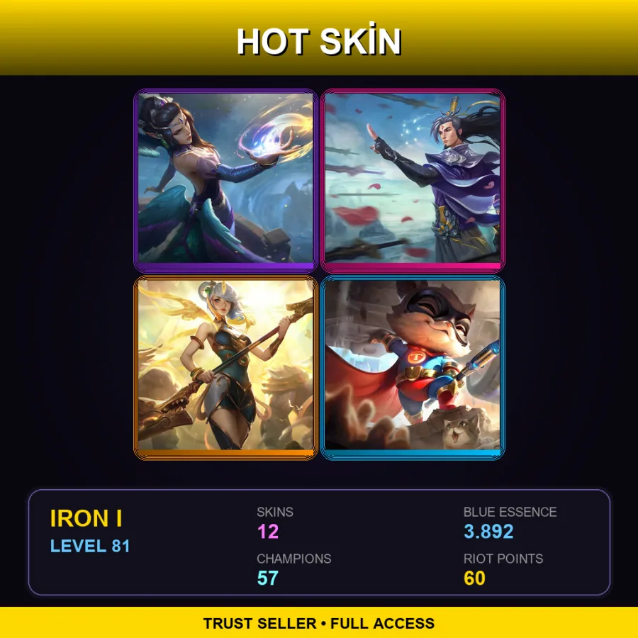 LAN | Lv81 | Iron I | 12 Skin | 57 Champ