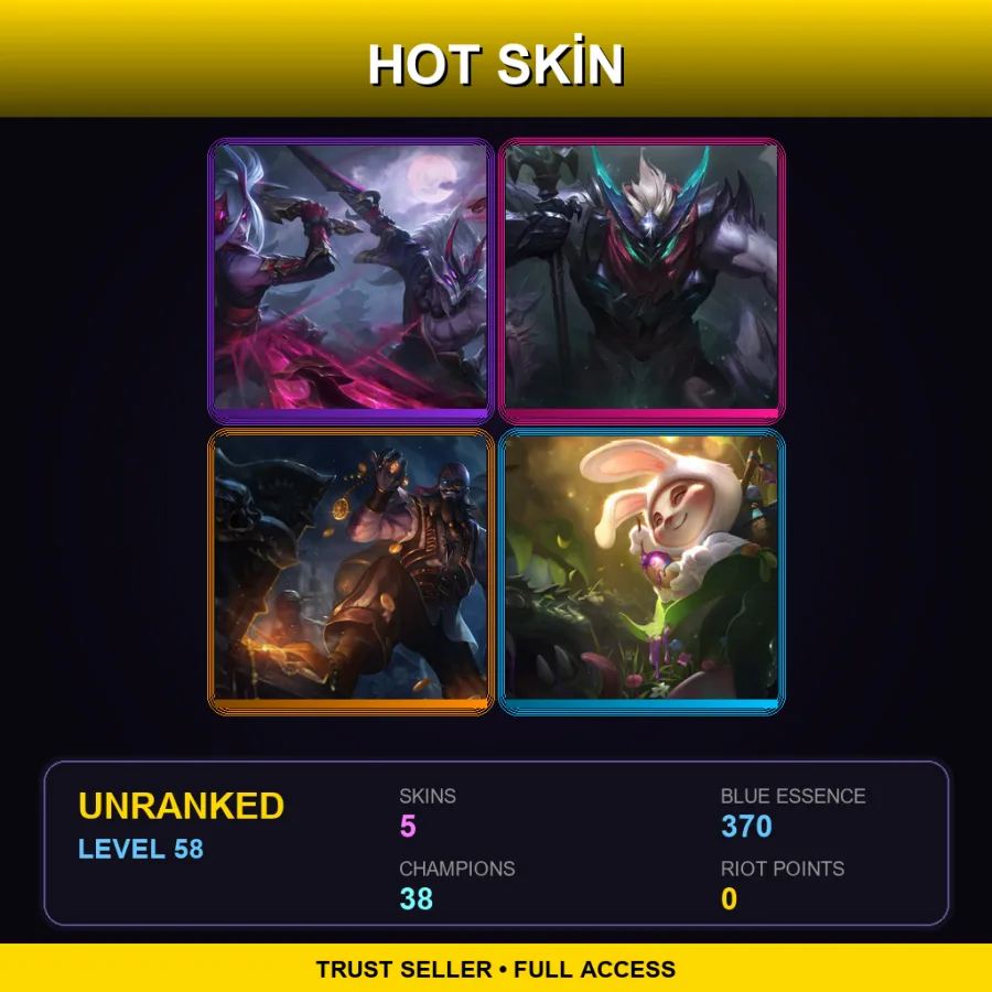 LAS | Lv58 | Unranked | 5 Skin | 38 Champ