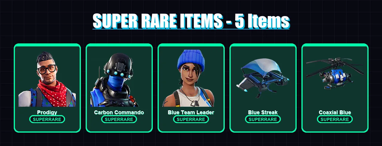 [PS4/PS5/XBOX/PC] | Prodigy | Carbon Commando | Blue Team Leader | Slayer Juice WRLD | Kingsley | 14 skin | 32 pickaxe | 24 emote | 24 glider | Lv32
