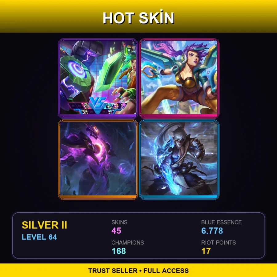 SG | Lv64 | Silver II | 45 Skin | 168 Champ