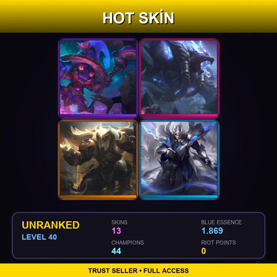 LAN | Lv40 | Unranked | 13 Skin | 44 Champ — Aviator Irelia