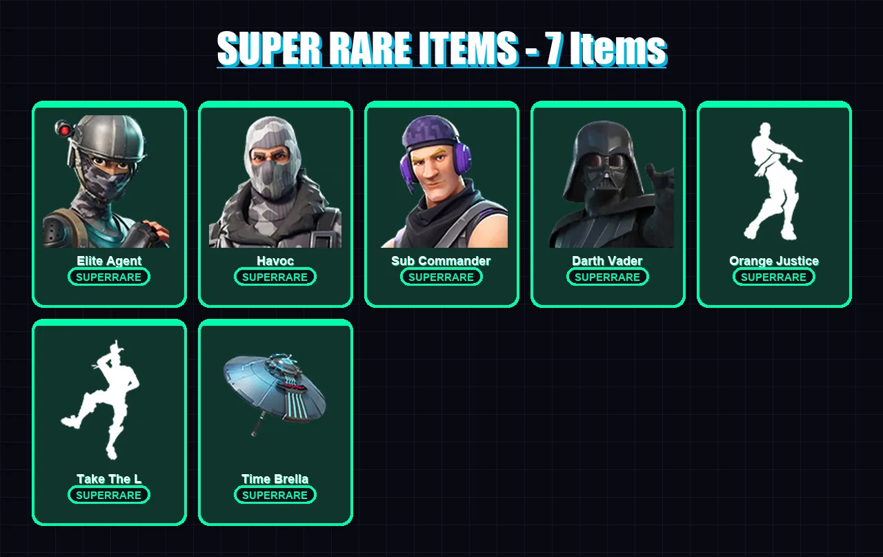[PC/XBOX] | Elite Agent | Havoc | Sub Commander | Darth Vader | Malik | 317 skin | 358 pickaxe | 243 emote | 208 glider | Lv2379