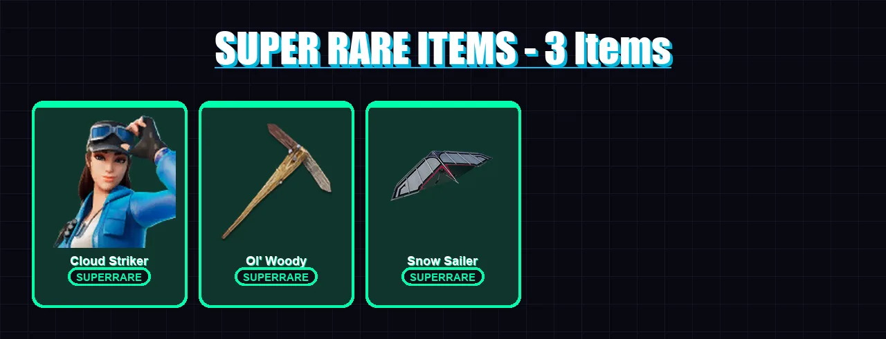 [PC] | Cloud Striker | Mizuki | Twyn | Paradigm (Reality-659) | Renzo the Destroyer | 35 skin | 56 pickaxe | 44 emote | 52 glider | Lv812 — Fortnite account