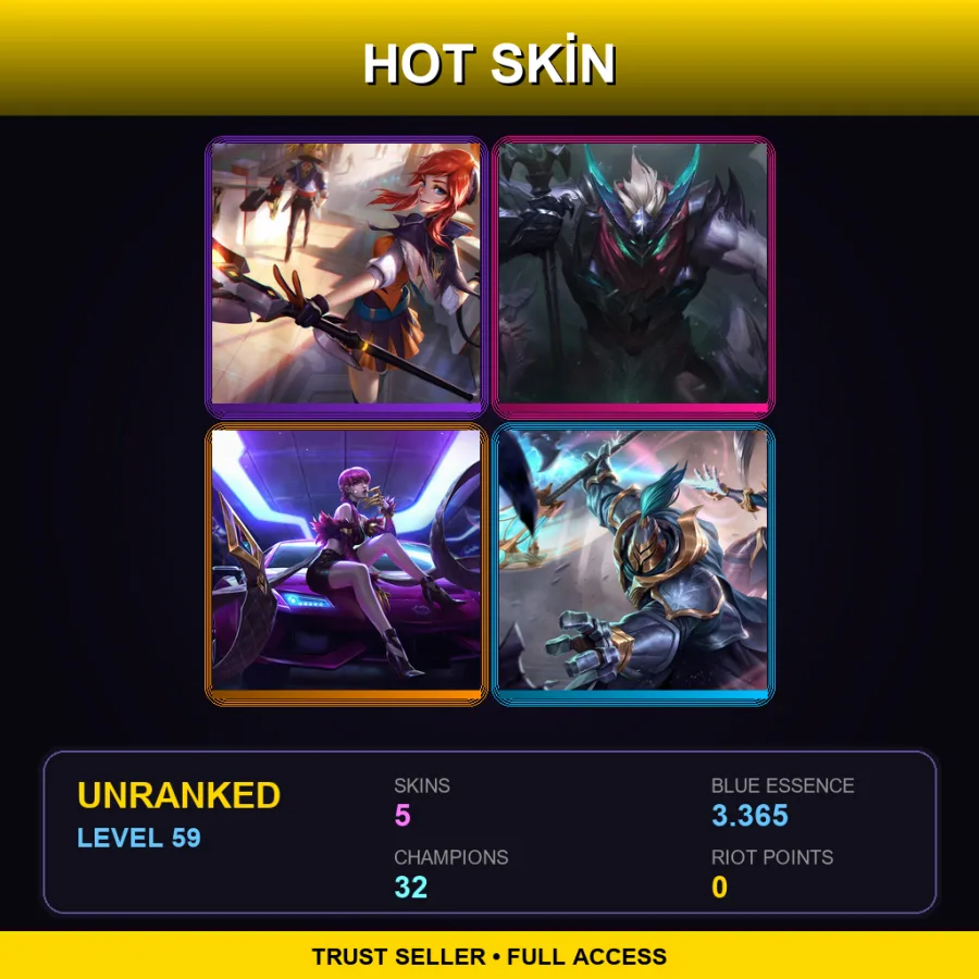 LAN | Lv59 | Unranked | 5 Skin | 32 Champ