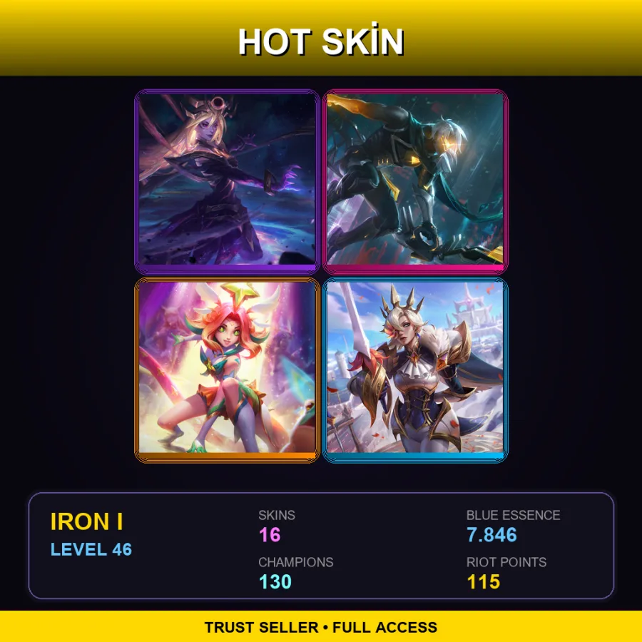 VN | Lv46 | Iron I | 16 Skin | 130 Champ