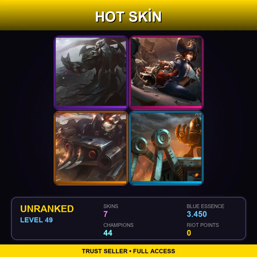 LAN | Lv49 | Unranked | 7 Skin | 44 Champ — Commando Garen
