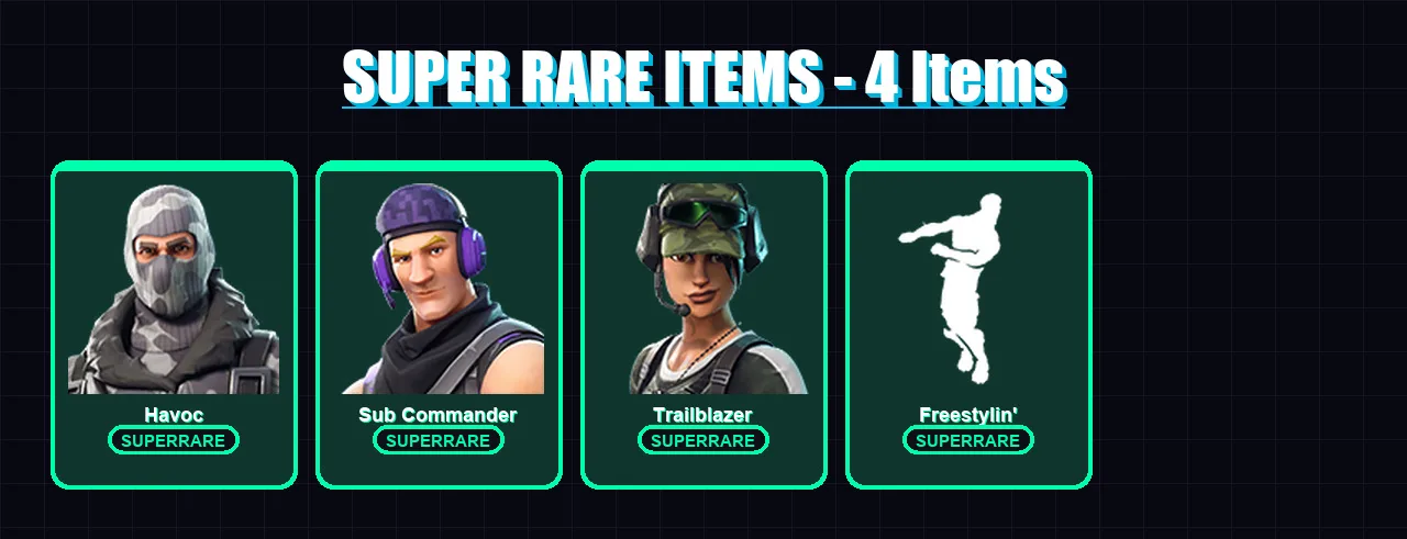 [PC/PSN] | Havoc | Sub Commander | Trailblazer | Snap | Frostbite | 91 skin | 101 pickaxe | 77 emote | 66 glider | Lv540
