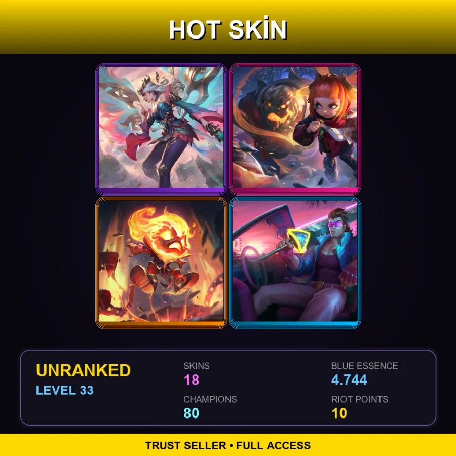 LAS | Lv33 | Unranked | 18 Skin | 80 Champ with Alistar