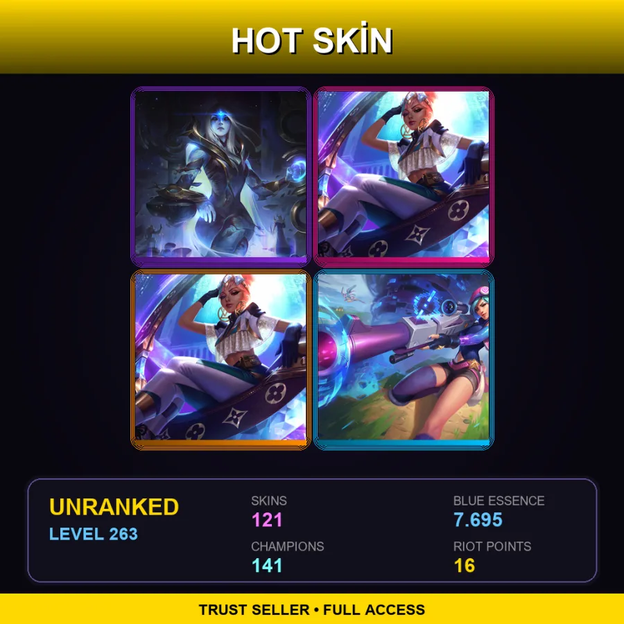 LAN | Lv263 | Unranked | 121 Skin | 141 Champ