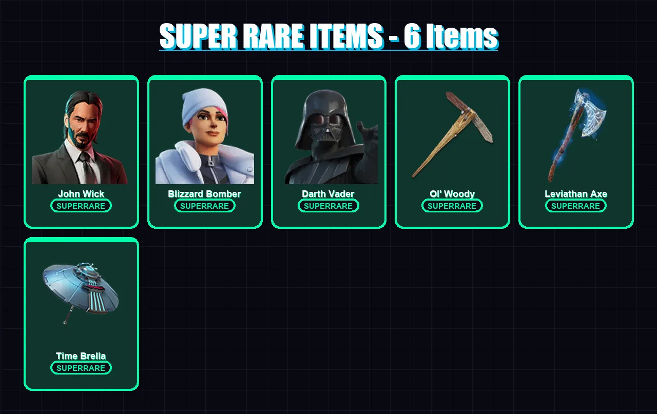 [PC] | John Wick | Blizzard Bomber | Darth Vader | Midas | Peter Griffin | 267 skin | 292 pickaxe | 249 emote | 222 glider | Lv3353