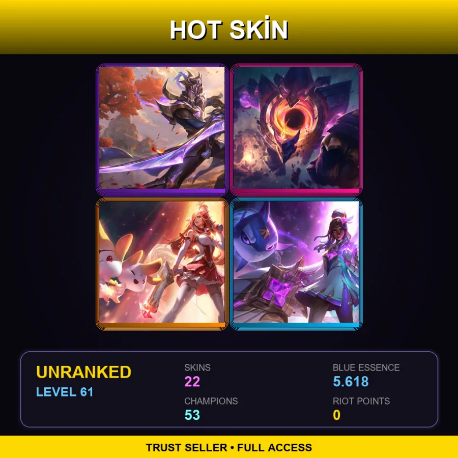 LAN | Lv61 | Unranked | 22 Skin | 53 Champ